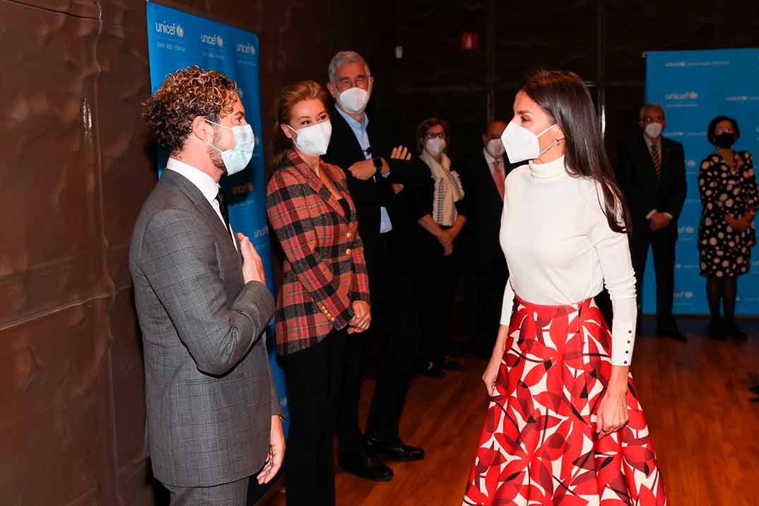 La reina Letizia coincide con David Bisbal en el 75º aniversario de Unicef