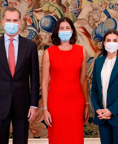 Los reyes Felipe y Letizia se reúnen con Garbiñe Muguruza