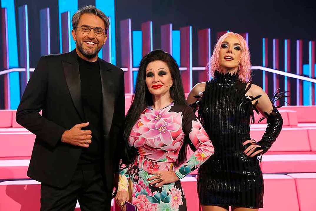 Máxim Huerta, Alaska e Inés Hernand, presentadores del Benidorm Fest 2022 © RTVE