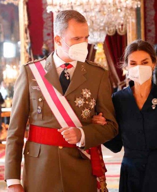 Los reyes Felipe y Letizia inauguran el 2022 con la tradicional Pascua Militar