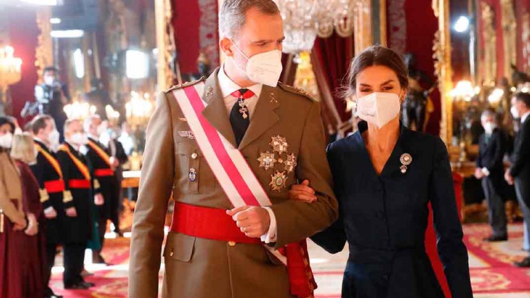 Los reyes Felipe y Letizia inauguran el 2022 con la tradicional Pascua Militar