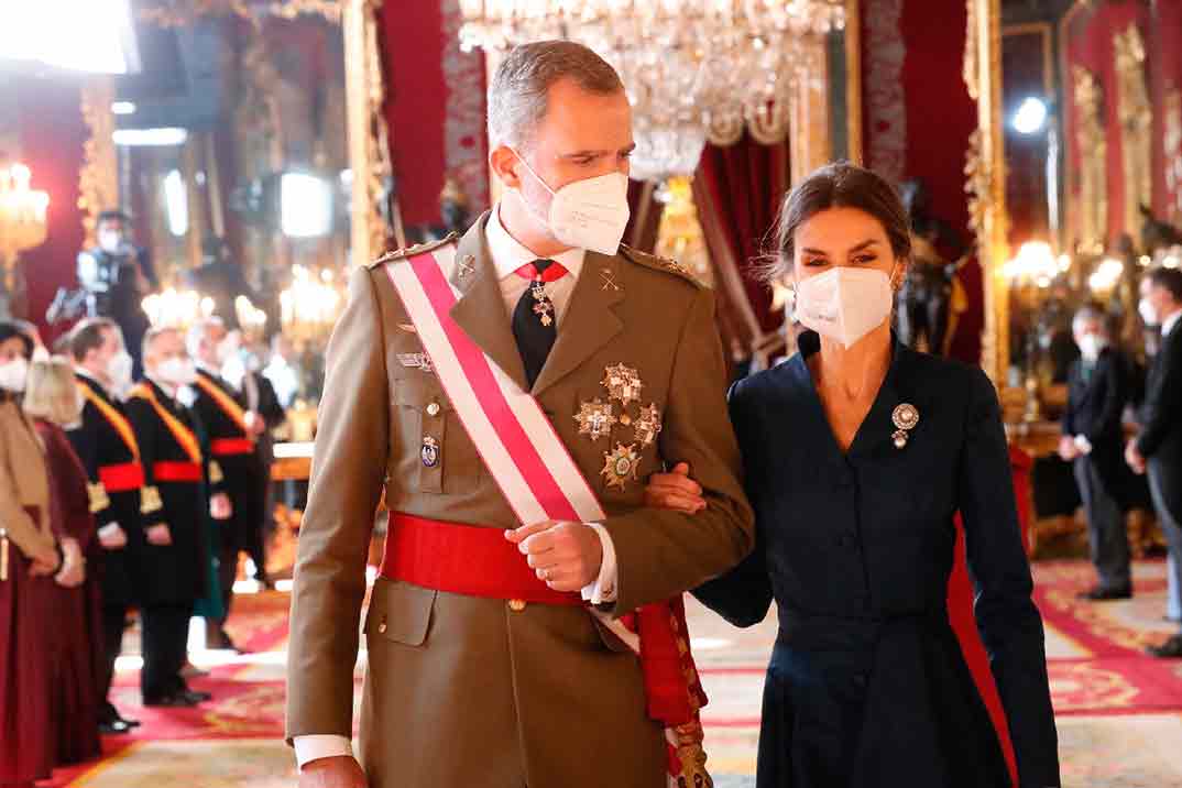 Los reyes Felipe y Letizia inauguran el 2022 con la tradicional Pascua Militar
