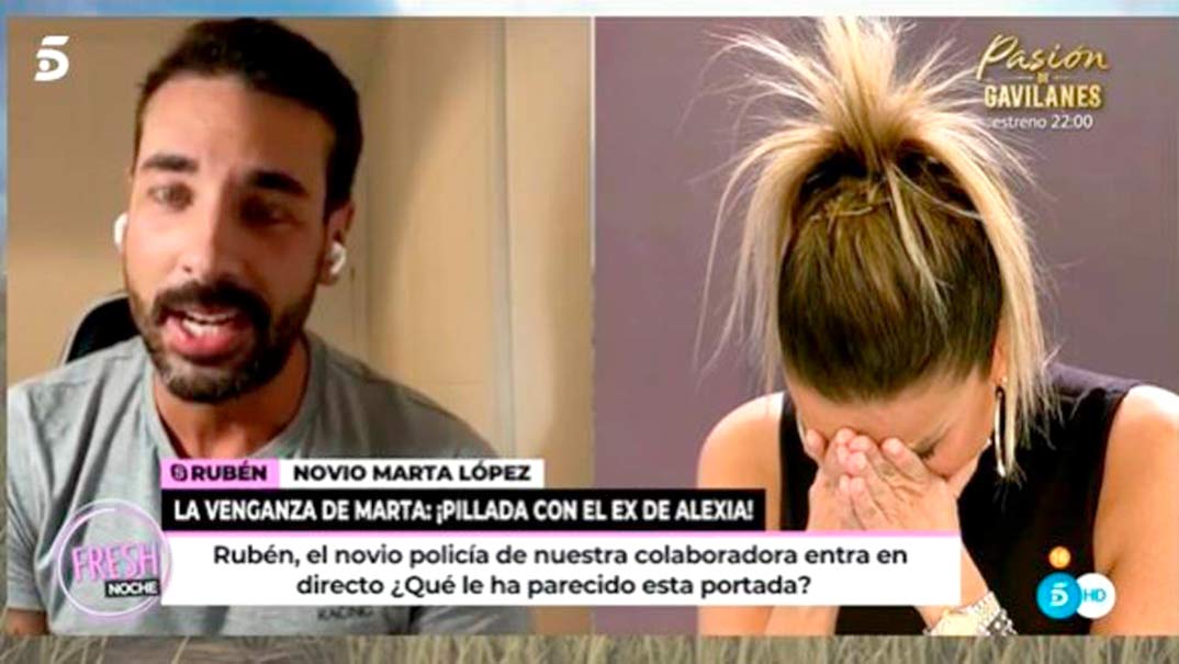 Marta López y su novio Rubén - Ya son las ocho © Telecinco
