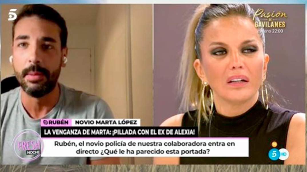 Marta López y su novio Rubén - Ya son las ocho © Telecinco