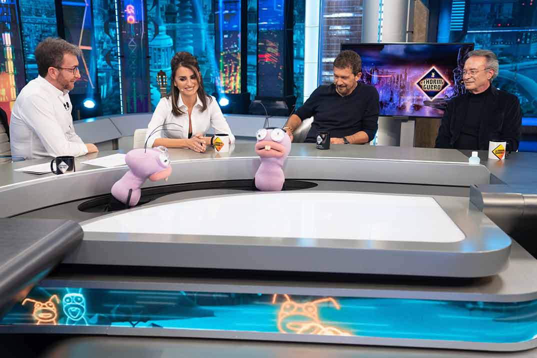 Penélope Cruz, Antonio Banderas y Óscar Martínez - El Hormiguero © Antena 3