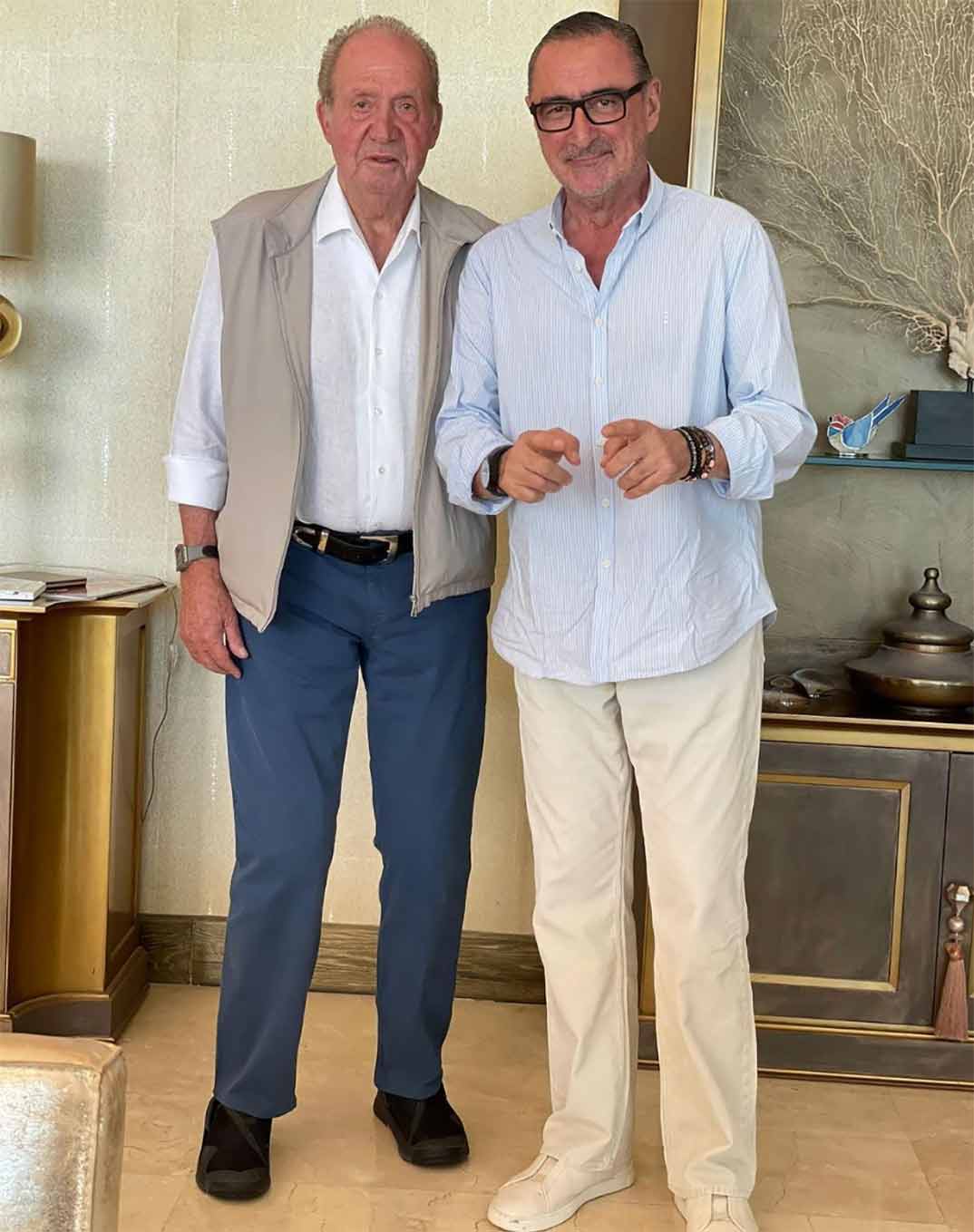 Carlos Herrera y el rey Juan Carlos I © Instagram
