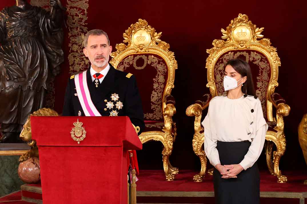 Reyes Felipe y Letizia - Pascua Militar (enero 2021) © Casa S.M. El Rey