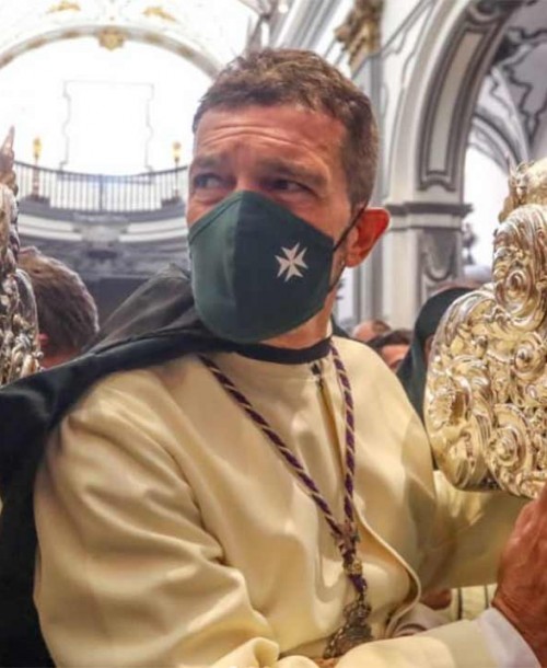 Antonio Banderas, emocionado en su vuelta a la Semana Santa de Málaga