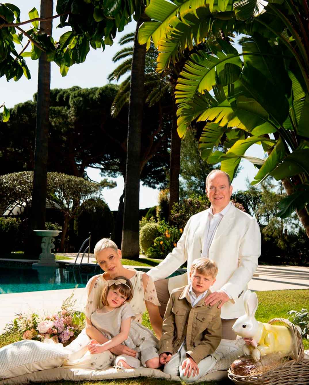 Alberto y Charlene de Mónaco con sus hijos Jacques y Gabriella © Photos : Eric Mathon / Palais princier de Monaco