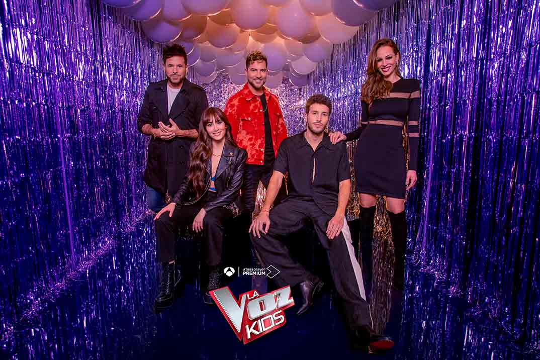 Eva González, David Bisbal, Aitana, Sebastián Yatra y Pablo López - La Voz Kids © Antena 3