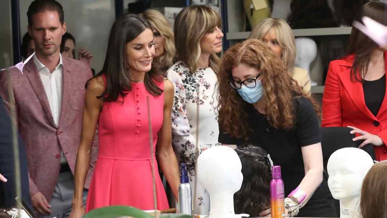 Así ha sido la visita de la reina Letizia y los acompañantes de los líderes de la OTAN al Teatro Real