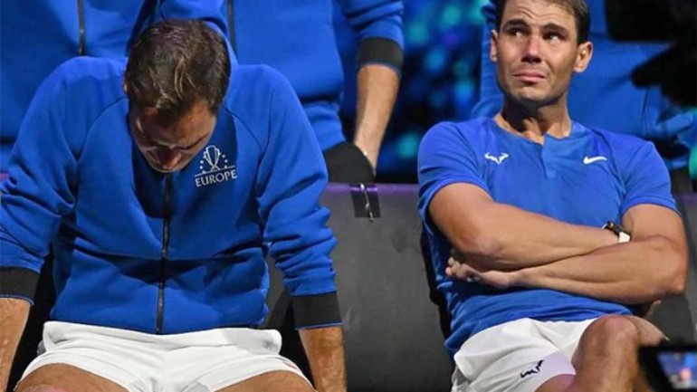 Las lágrimas de Rafa Nadal en la emotiva despedida de Roger Federer