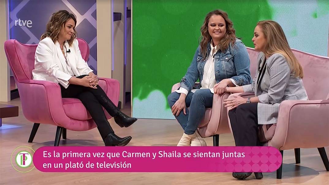 Carmen Morales con su hermana Shaila Dúrcal - Plan de Tarde © RTVE