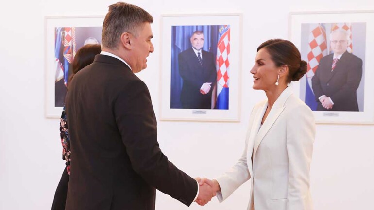 La elegancia de la reina Letizia en su visita oficial a Croacia
