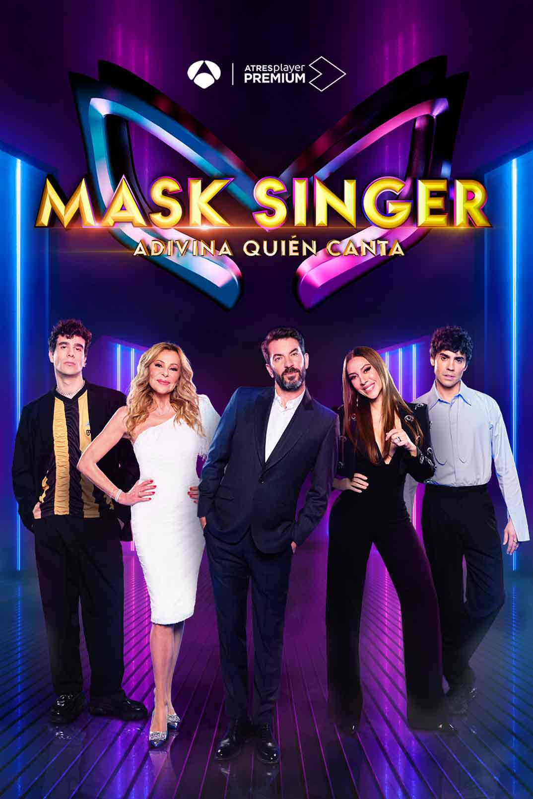 Javier Calvo, Javier Ambrosi, Mónica Naranjo, Ana Obregón y Arturo Vals - Mask Singer: Adivina quién canta © Antena 3