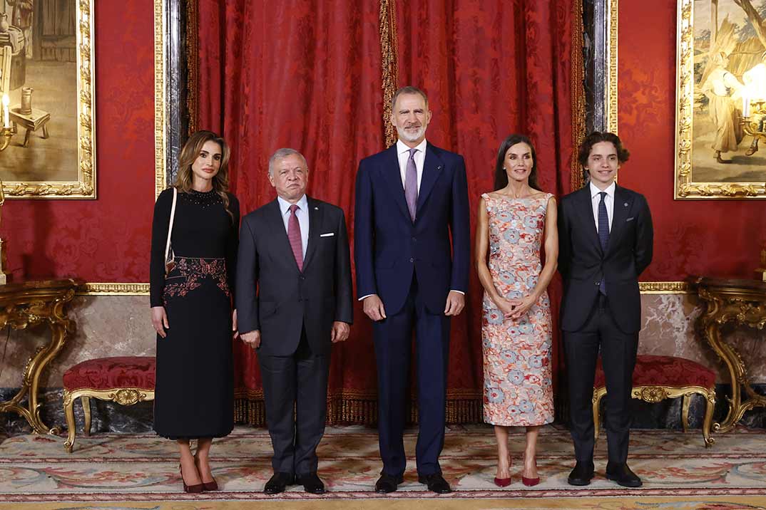 Reyes Felipe y Letizia con Reyes Abdalah y Rania de Jordani y su hijo el Príncipe Hashem de Jordania© Casa Real S.M. El Rey