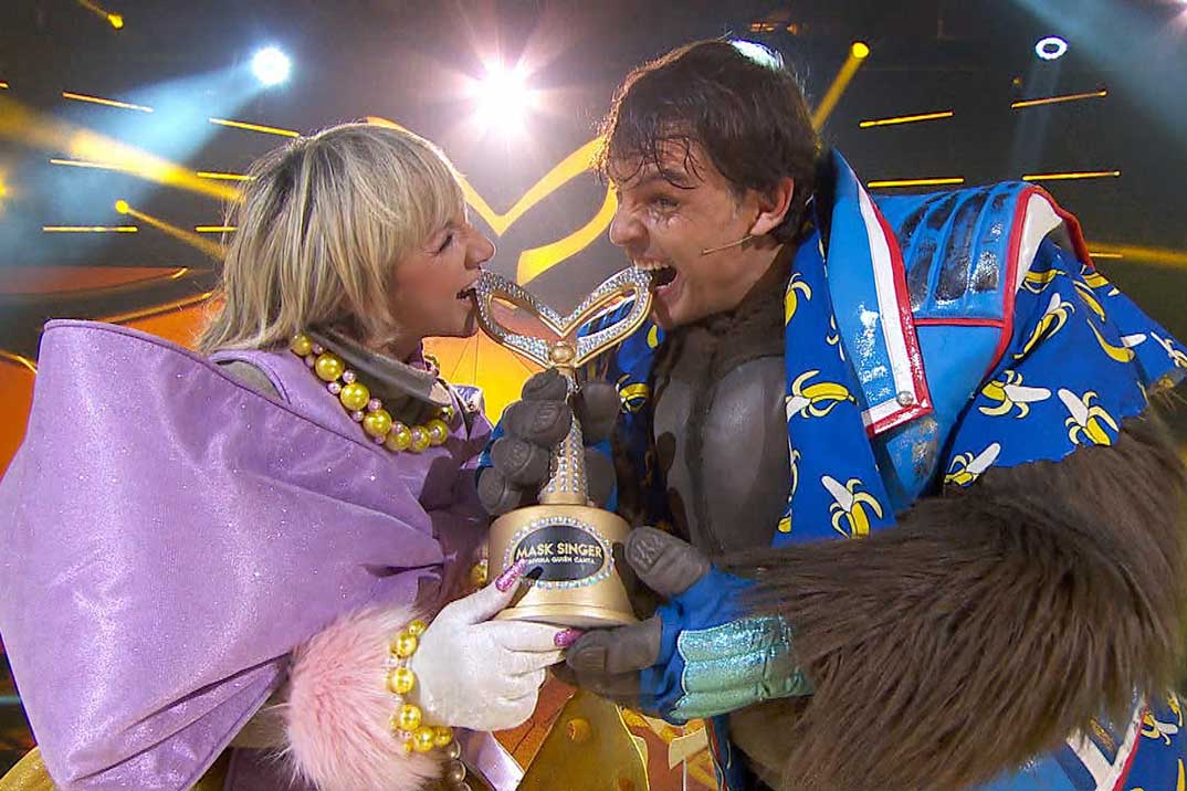 Fernando Morientes (Gorila) y Ana Torroja (Ratita) - Mask Singer: Adivina quien canta © Antena 3