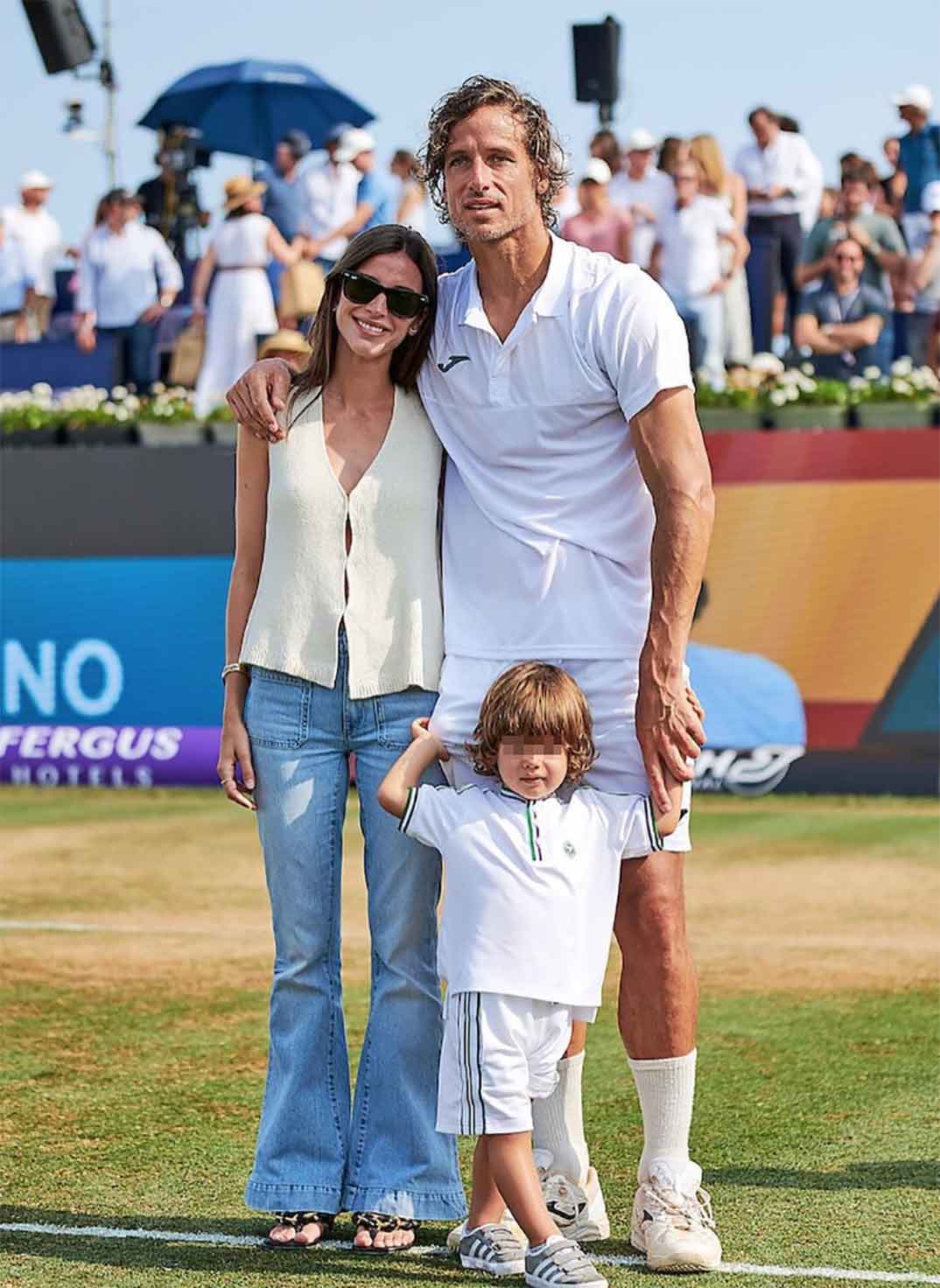 Feliciano López y Sandra Gago con el pequeño Darío © Redes Sociales