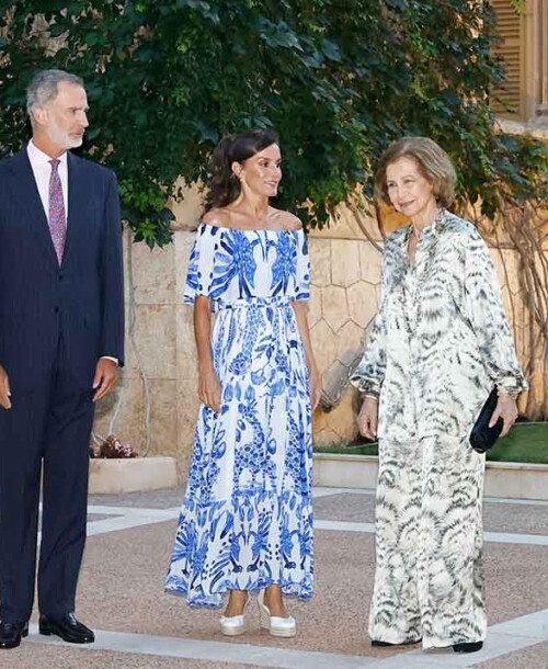 Letizia triunfa con un vestido boho chic, de estreno, de Desigual