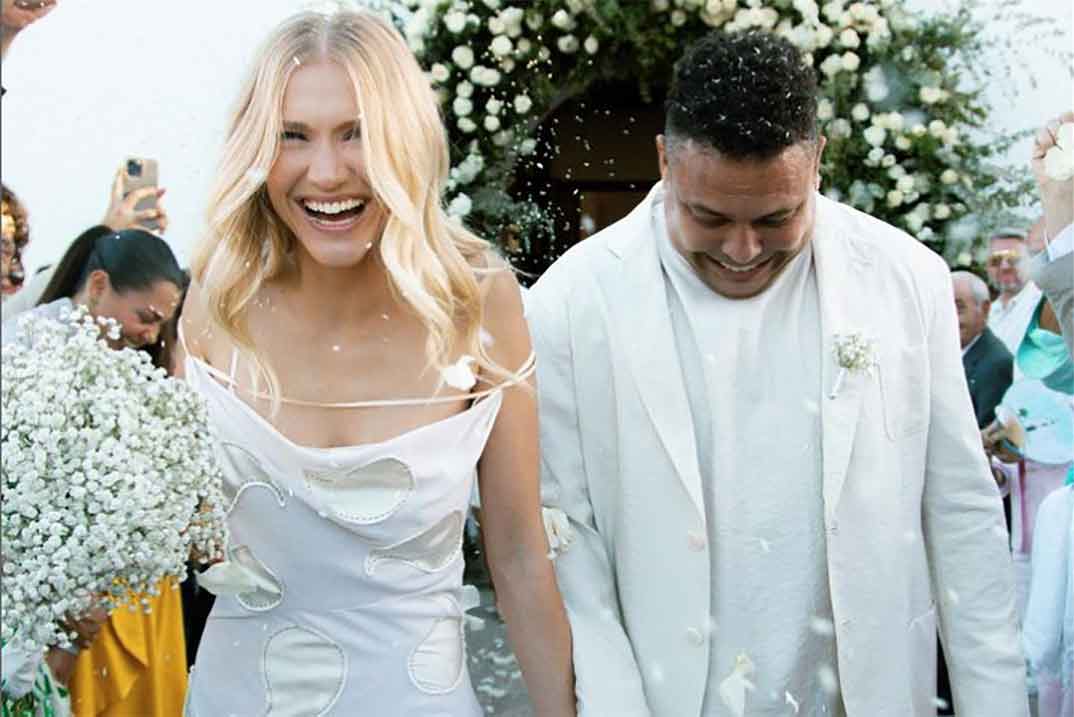 La romántica boda de Ronaldo Nazario y Celina Locks en Ibiza