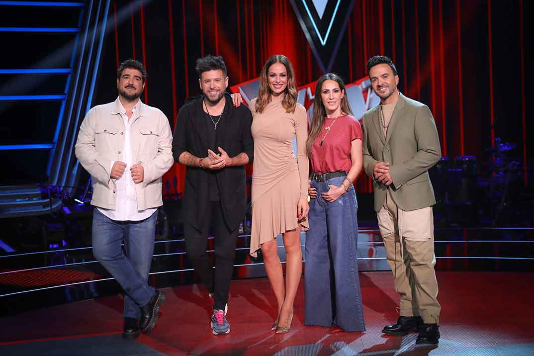 Antonio Orozco, Pablo López, Eva González, Malú y Luis Fonsi - La Voz © Antena 3