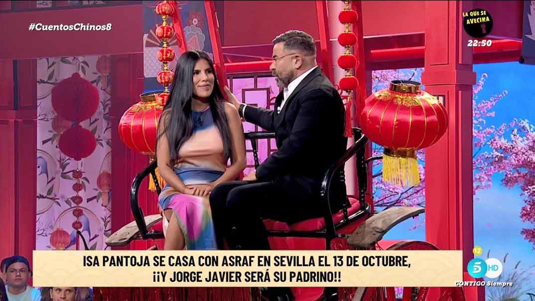 Isa Pantoja y Jorge Javier Vázquez - Cuentos Chinos © Telecinco