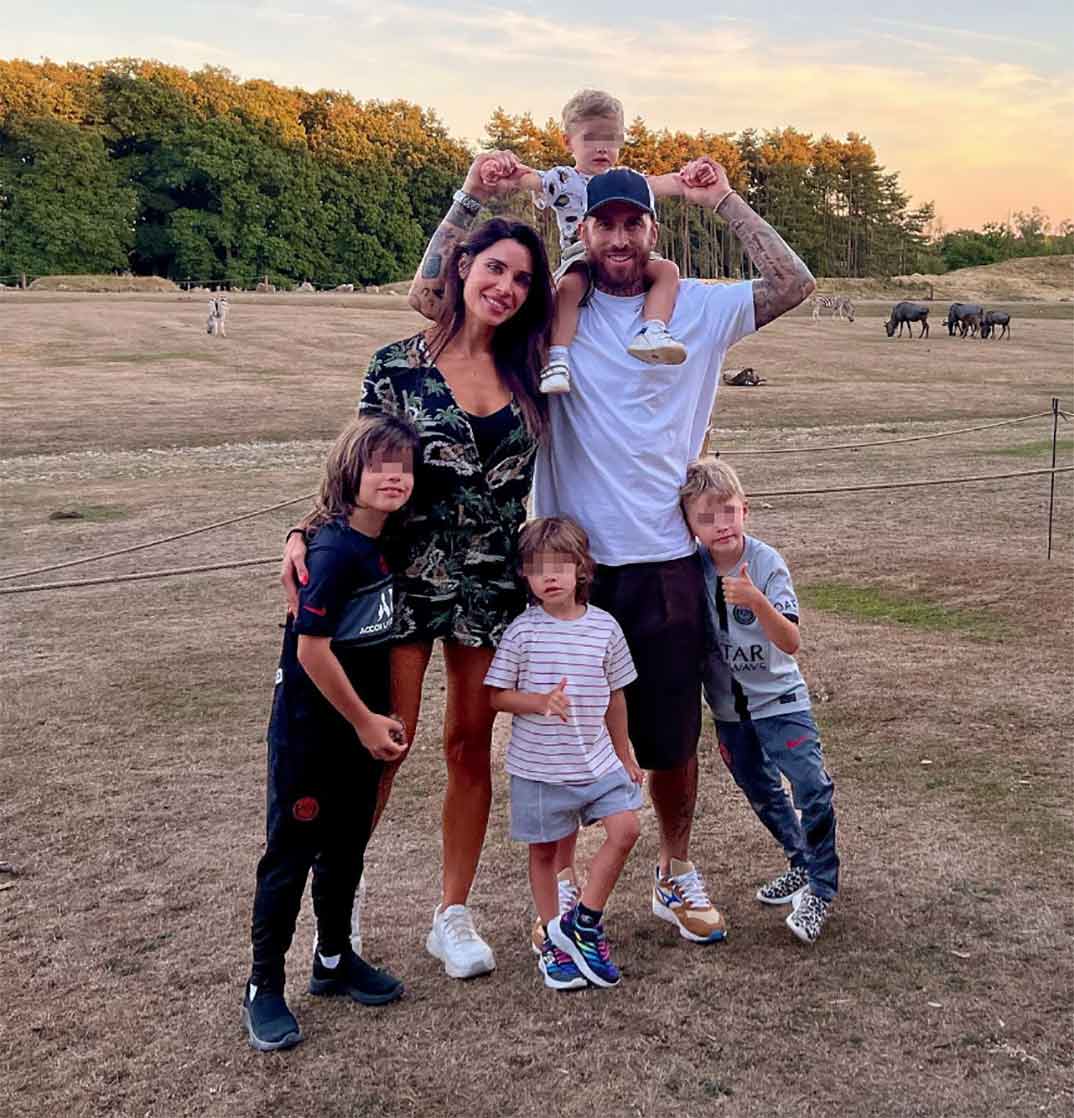 Sergio Ramos y Pilar Rubio con sus hijos © Redes Sociales