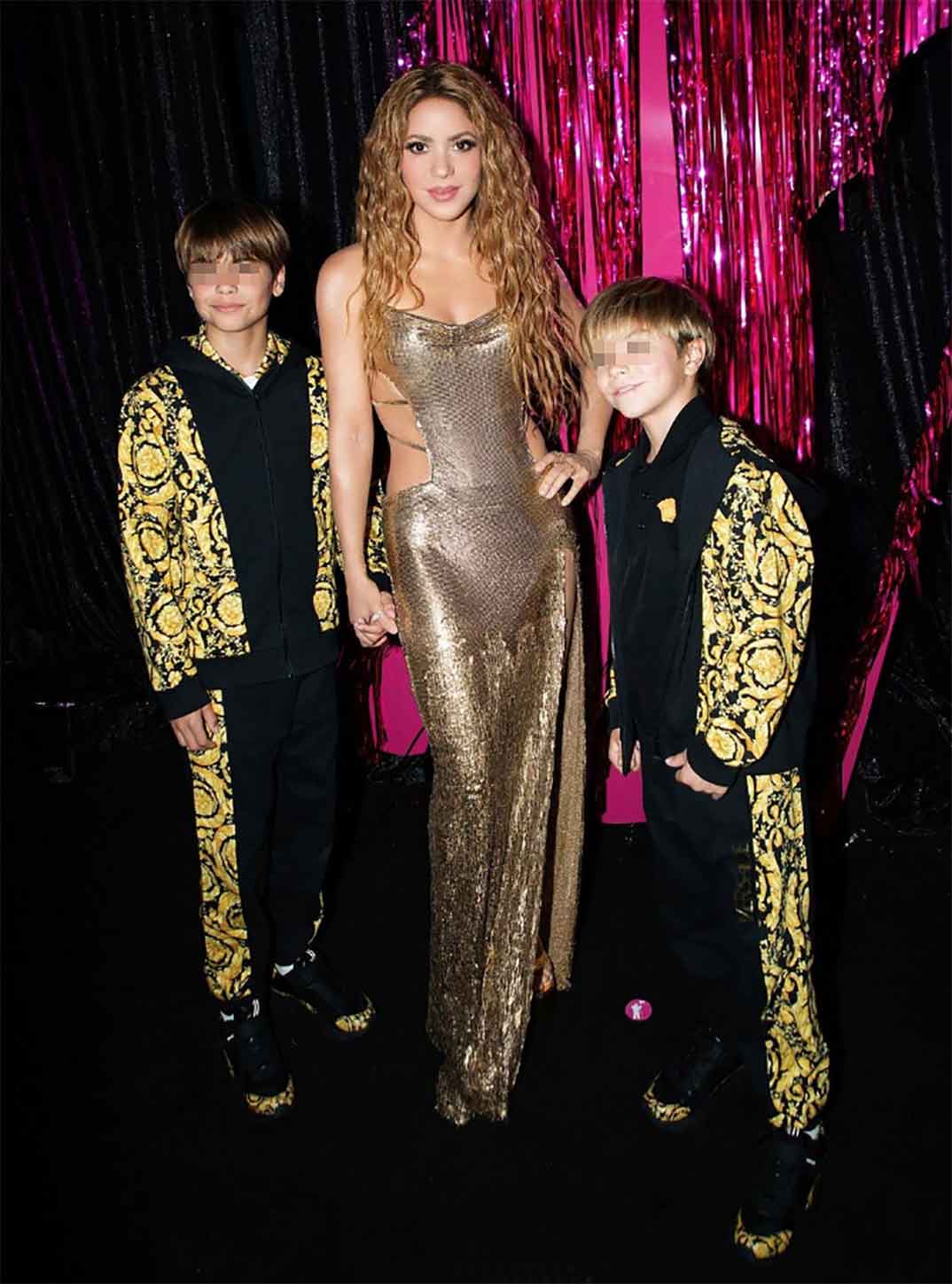 Shakira con sus hijos Milan y Sasha © Redes Sociales
