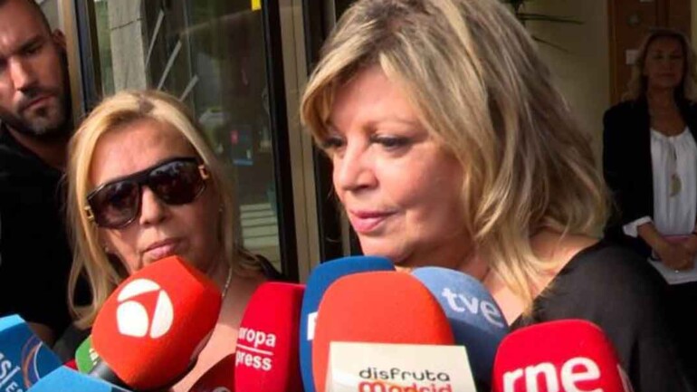 Primeras palabras de Terelu Campos y Carmen Borrego tras la muerte de su madre