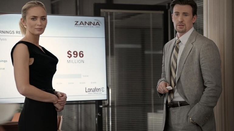 «El negocio del dolor» con Emily Blunt y Chris Evans – Estreno en Netflix