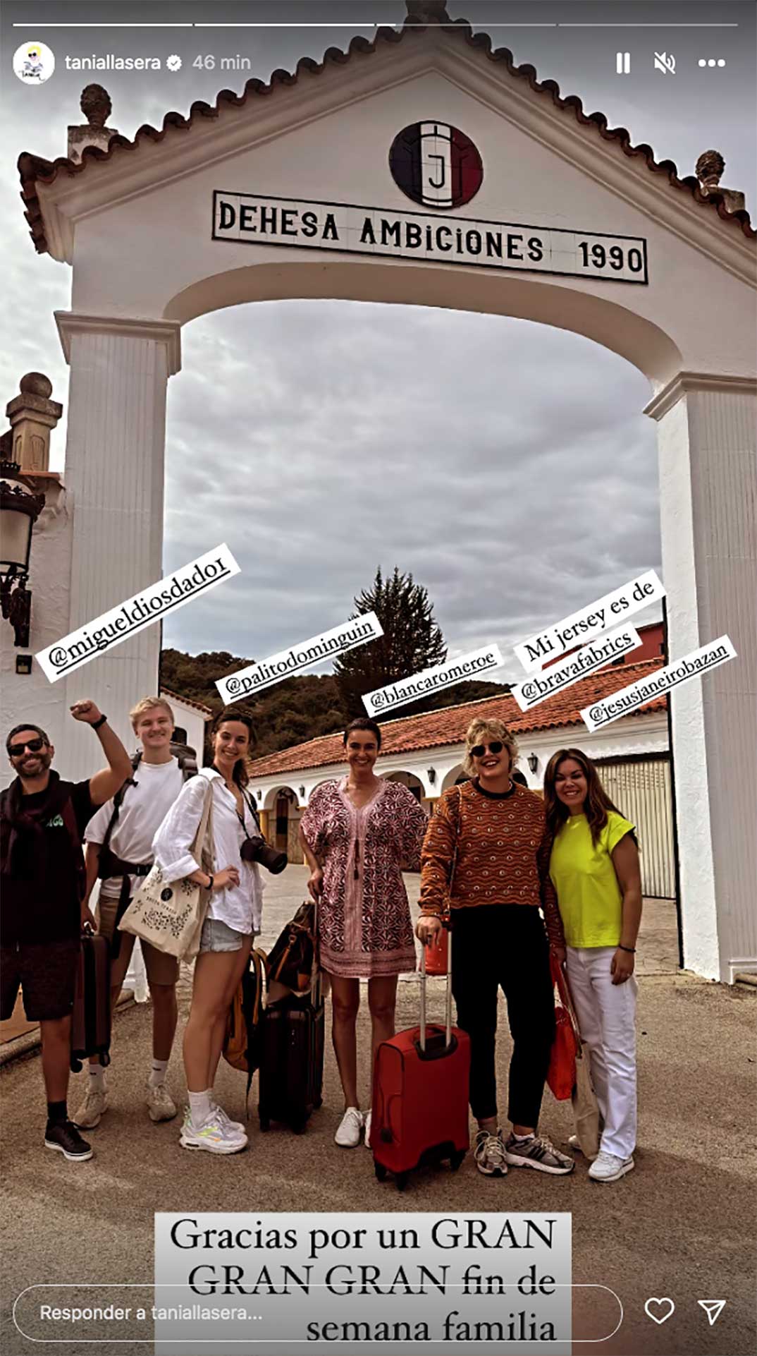 Miguel Diosdado, Palito Dominguín, Blanca Romero, Tania Llasera, María José Campanario © Redes Sociales