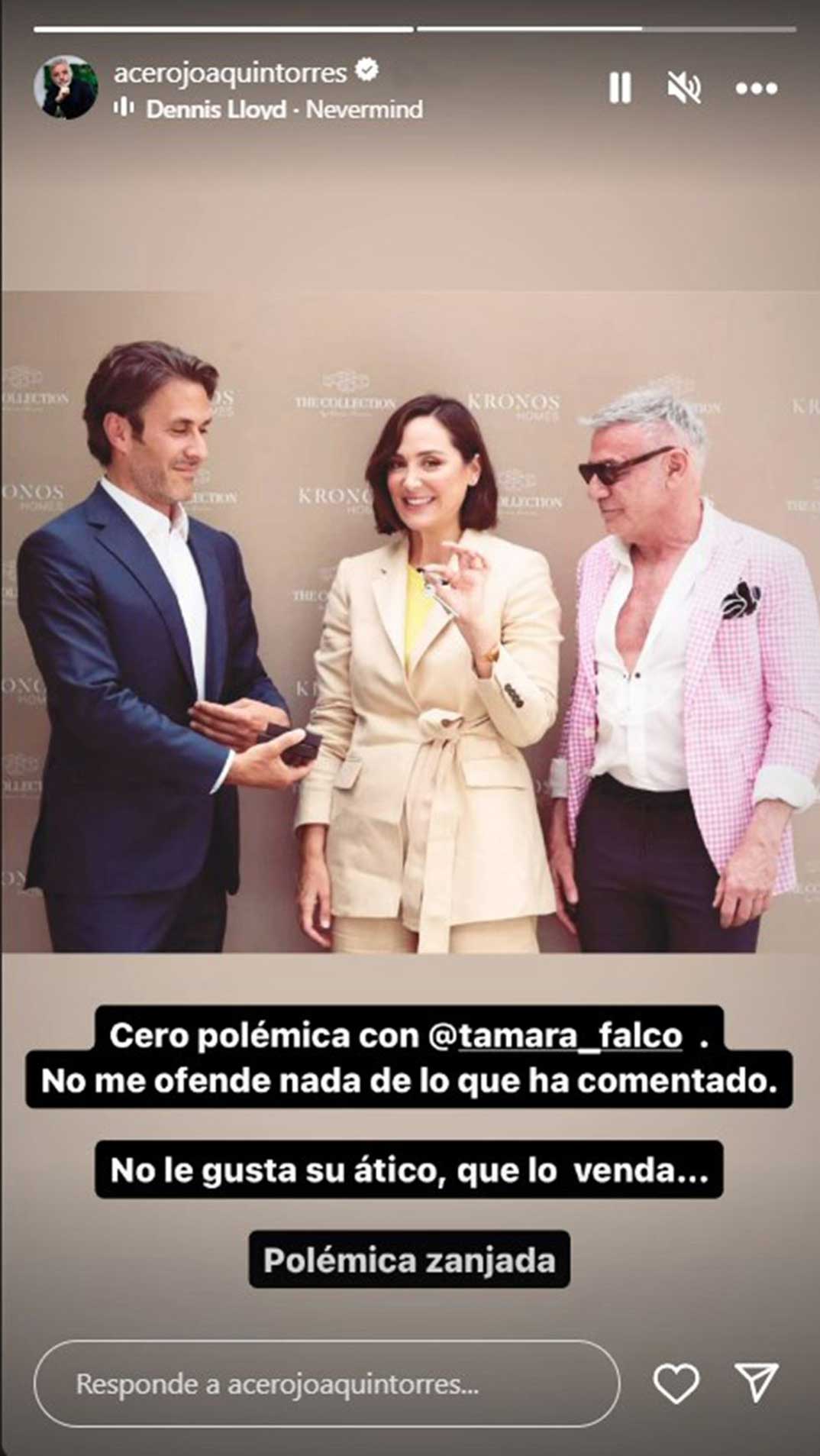 Tamara Falcó y Joaquín Torres © Redes Sociales