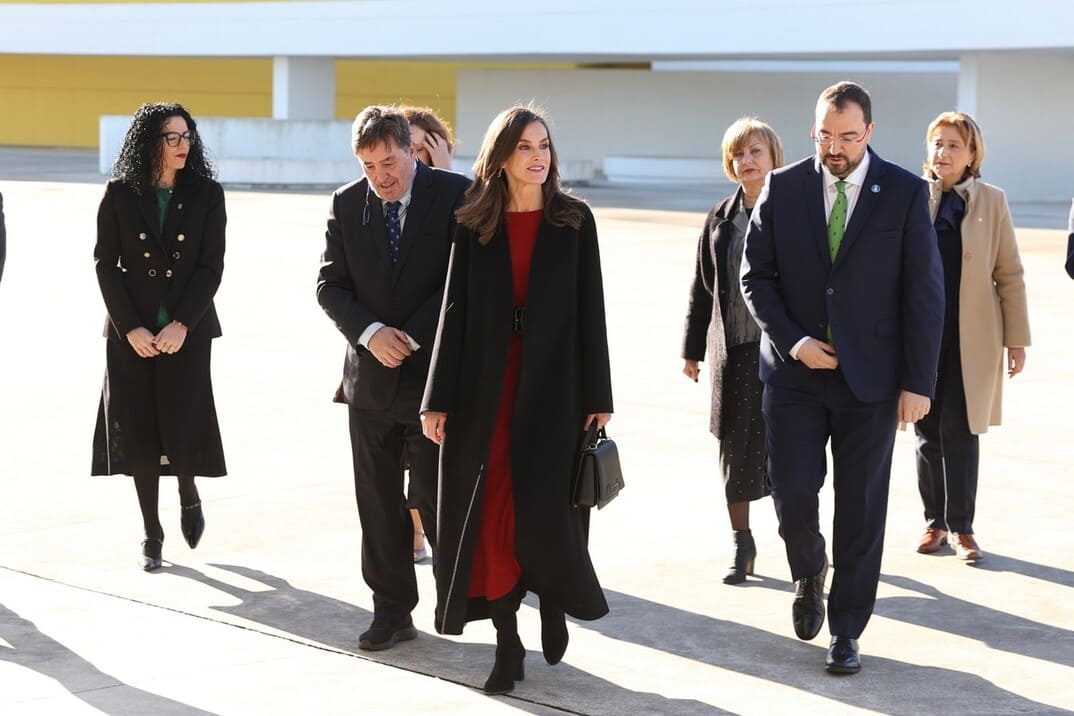 Letizia preparada para la Navidad con un vestido que querrás tener en tu armario