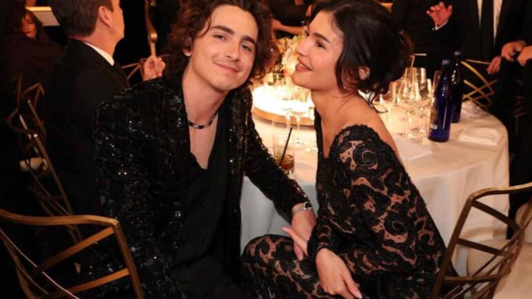 Kylie Jenner y Timothée Chalamet y su beso viral en los Globos de Oro