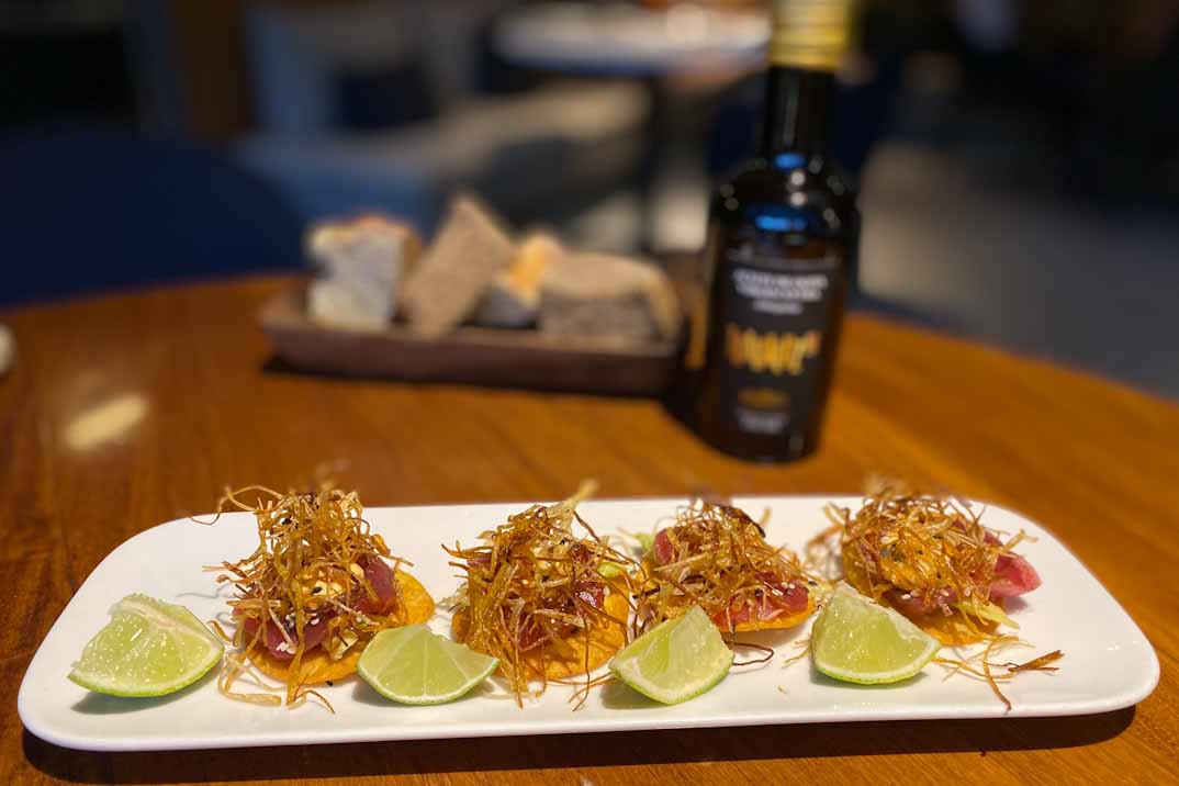 Terraza luzi bombon tortitas