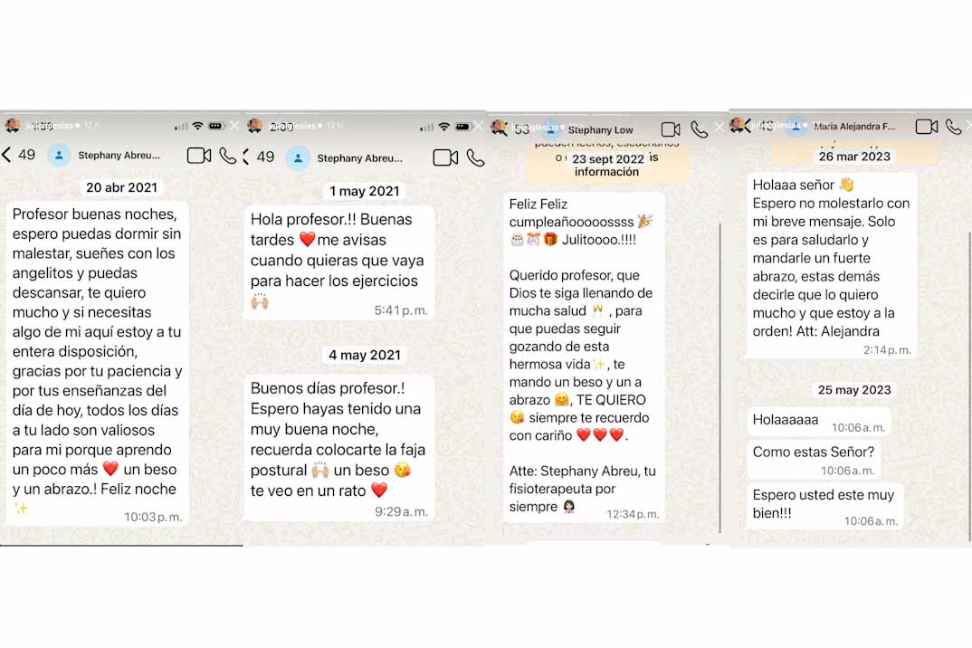 Julio iglesias mensajes extrabajadoras