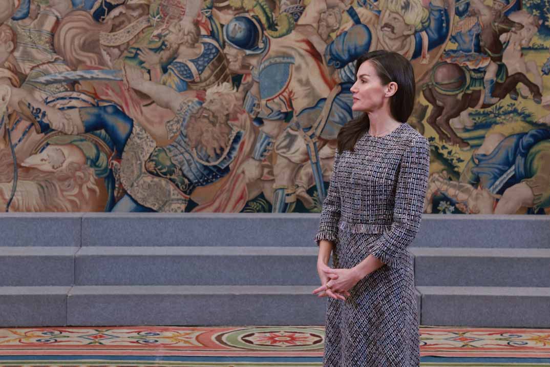 Reina letizia MFW tweed entrada