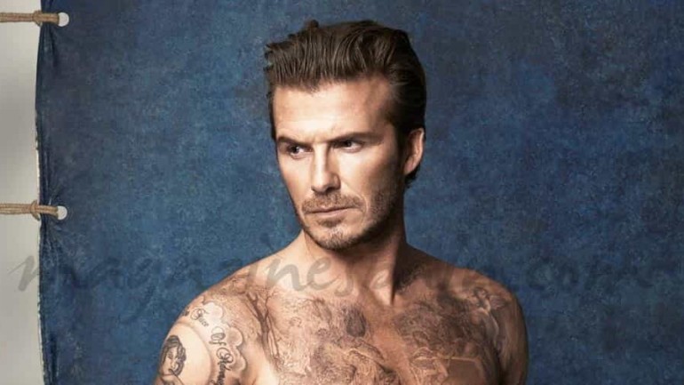 David Beckham en bañador