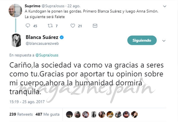 Blanca Suarez © Twitter