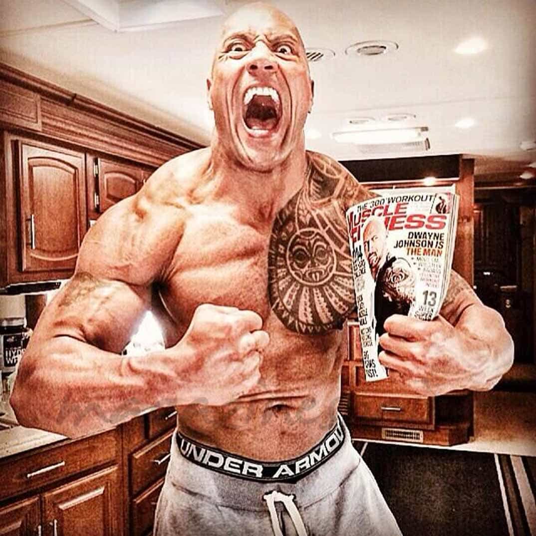 Dwayne Johnson, La Roca, presume de musculos © Instagram