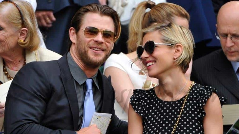 Elsa Pataky y su marido en Wimbledon
