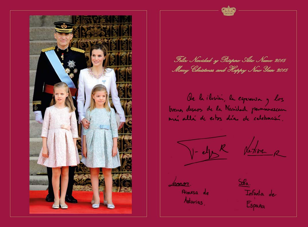 Felipe y Letizia, felicitan la Navidad como Reyes de España