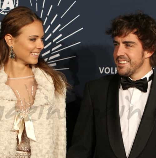 Fernando Alonso y Dasha Kapustina en los premios FIA