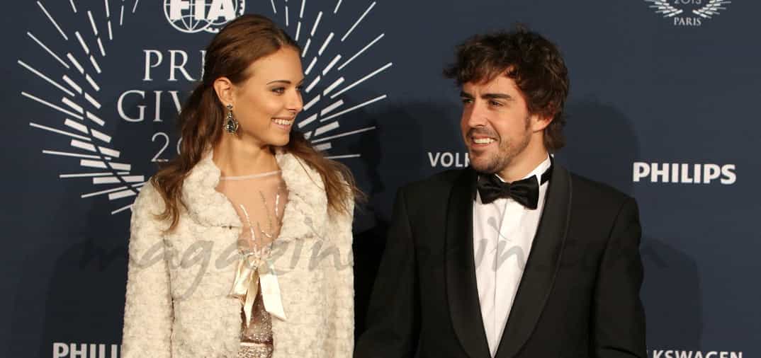 Fernando Alonso y Dasha Kapustina en los premios FIA