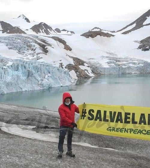 Alejandro Sanz con Greenpeace en el Ártico