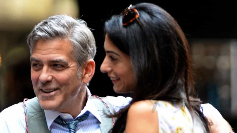 Amal Alamuddin visita a su marido