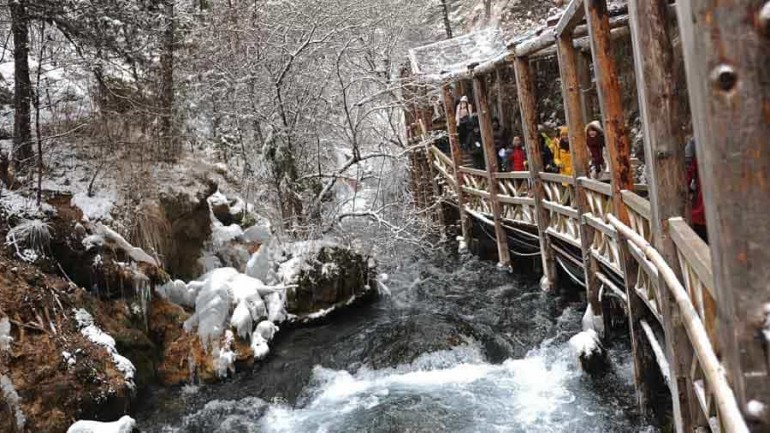 Cascadas heladas en China