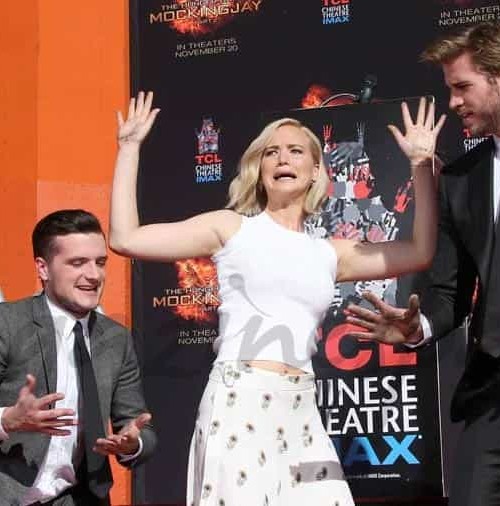Jennifer Lawrence Josh Hutcherson y Liam Hemsworth, dejan su huella en Hollywood