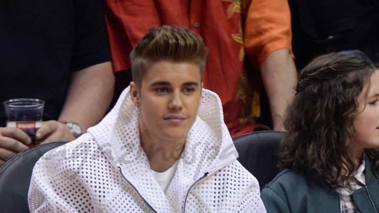 Justin Bieber en la cancha