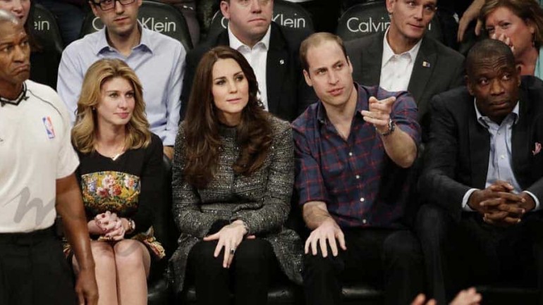 Los príncipes Kate y William se divierten en la NBA con Beyoncé y Jay-Z
